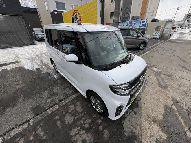 タントTANTO CUSTOM 4WD　X (禁煙車）ワンオーナー　寒冷地仕様　ワンタッチ両パワースライドドア　エンジンスタータ　ブルートースフルセブナビ　バックカメラ　ドラレコ　ハーフレザーシート　ETC　LED シートヒーター　夏タイヤ付　エンジンオイル交換 4WD 660 5Dr