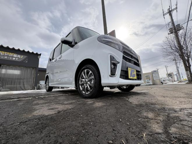 タントTANTO CUSTOM 4WD　X (禁煙車）ワンオーナー　寒冷地仕様　ワンタッチ両パワースライドドア　エンジンスタータ　ブルートースフルセブナビ　バックカメラ　ドラレコ　ハーフレザーシート　ETC　LED シートヒーター　夏タイヤ付　エンジンオイル交換 4WD 660 5Dr