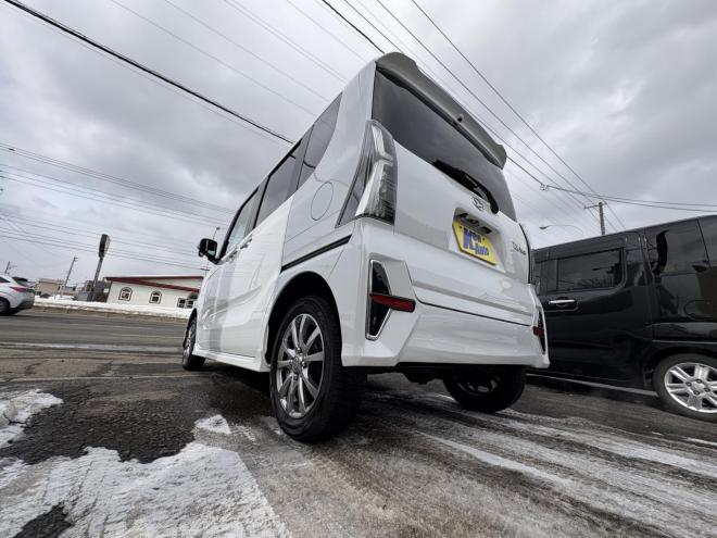 タントTANTO CUSTOM 4WD　X (禁煙車）ワンオーナー　寒冷地仕様　ワンタッチ両パワースライドドア　エンジンスタータ　ブルートースフルセブナビ　バックカメラ　ドラレコ　ハーフレザーシート　ETC　LED シートヒーター　夏タイヤ付　エンジンオイル交換 4WD 660 5Dr