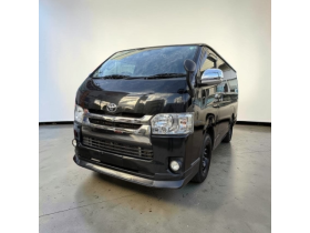 ハイエースバン　4型スーパーGL ディーゼルターボ 本州車寒冷地仕様 アルパインナビ8インチ バックカメラ TOMSエアロ ドライブレコーダー レザーシート 両側パワースライドドア リアヒータークーラー 車検新規 12ヶ月点検整備済 保証付！ 4WD 3000 5Dr