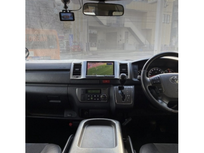 ハイエースバン4型スーパーGL ディーゼルターボ 本州車寒冷地仕様 アルパインナビ8インチ バックカメラ TOMSエアロ ドライブレコーダー レザーシート 両側パワースライドドア リアヒータークーラー 車検新規 12ヶ月点検整備済 保証付！ 4WD 3000 5Dr