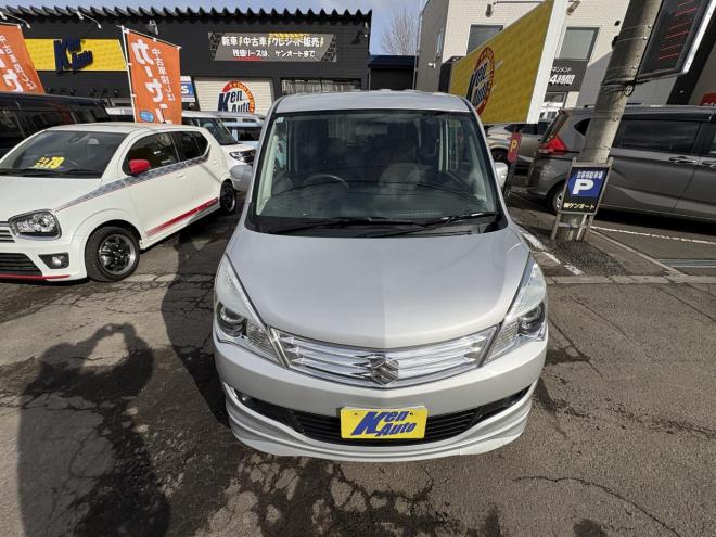 ソリオSORIO 4WD S　寒冷地仕様　両側パワースライドドア　HID ＶＳＣ　純正エアロ　リアスポ　Bluetoothフルセグナビ　バックカメラ　　エンジンスターター　アルミ　スタットレスＶＲＸ３　夏タイヤ付　エンジンオイル交換　禁煙車 4WD 1200 ５Dr