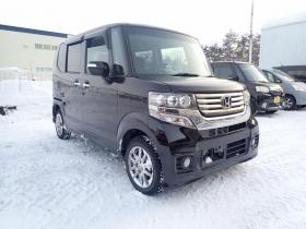 N-BOX　カスタムGLパッケージ検10/2ナビテレビ パワースライドドア 革調シートカバー バッテリー新品 4WD 660 5Dr