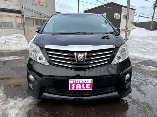 アルファード2.4 240S 4WD　片側パワースライドドア　社外ナビ　地デジ　ビルトインETC　横滑り防止装置　コーナーセンサー　社外19インチアルミホイール夏　プッシュスタート 2400