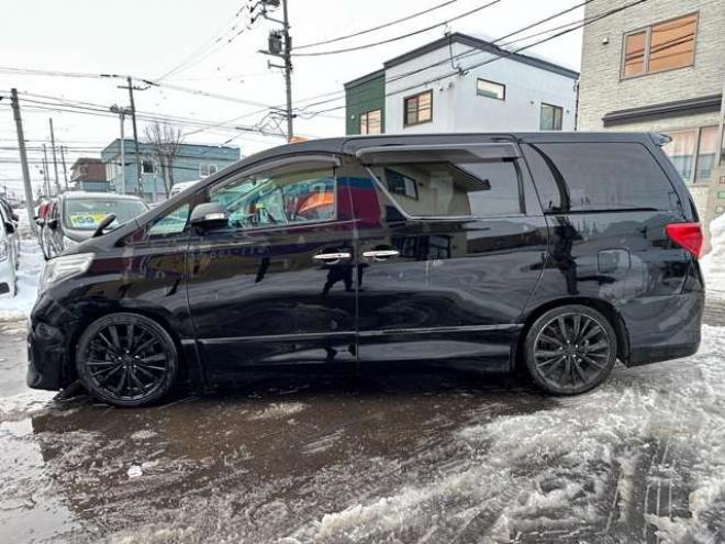 アルファード2.4 240S 4WD　片側パワースライドドア　社外ナビ　地デジ　ビルトインETC　横滑り防止装置　コーナーセンサー　社外19インチアルミホイール夏　プッシュスタート 2400