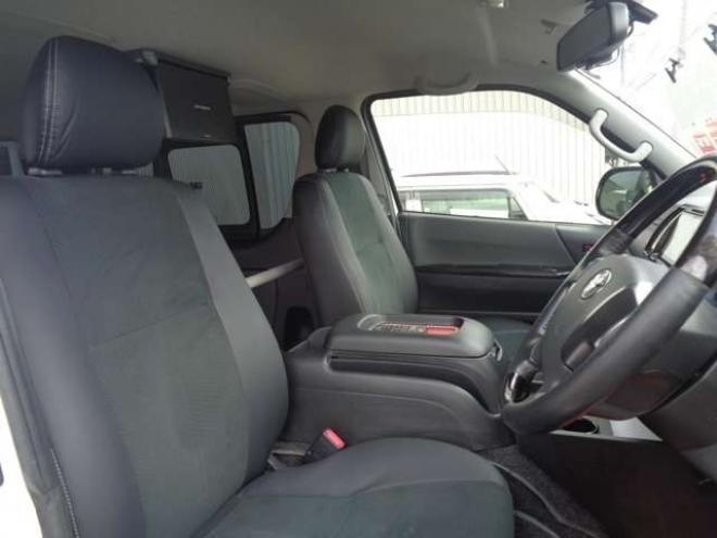 ハイエースバン3.0 スーパーGL ダークプライム ロングボディ ディーゼルターボ 4WD　令和6年タイミングベルト交換済　ワンオーナー　社外ナビ　スマートキー　バックカメラ　フロント・サイドカメラ　バッドラッカー17インチアルミホイール　バッドフェイスボンネット 3000