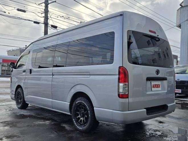 ハイエースバン2.8 DX ワイド スーパーロング ハイルーフ GLパッケージ ディーゼルターボ 4WD　COBRA丸目ヘッドライトKIT　SAFARIフロントスポイラー　リアヒーター&クーラー　キーレス　純正ナビ　ワンセグTV　Bカメラ　オートマチックハイビーム　横滑り防止　車線逸脱　衝突被害軽減　ETC　電動格納ミラー 2800