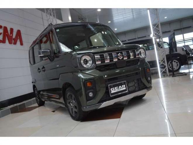 スペーシアギア ハイブリッド XZ 4WD　ワンオーナー車ハイブリッド4WDセーフティサポート両側オートスライドドア8インチナビTVアダプティブクルーズコントロールステアリングヒーターLEDオットマンヘッドアップディスプレイ 660