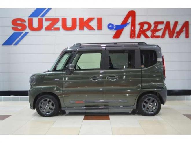 スペーシアギア ハイブリッド XZ 4WD　ワンオーナー車ハイブリッド4WDセーフティサポート両側オートスライドドア8インチナビTVアダプティブクルーズコントロールステアリングヒーターLEDオットマンヘッドアップディスプレイ 660