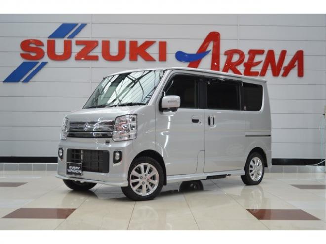 エブリィワゴン PZターボスペシャル 4WD　ワンオーナー車4WDターボセーフティサポート搭載アイドリングストップ横滑り防止装置7インチナビTV両側オートスライドドアオートステップETCハイビームアシストLEDウッドコンビハンドルアイドリングストップ 660