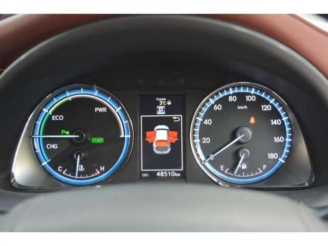 ハリアー2.5 ハイブリッド E-Four プレミアム アドバンストパッケージ 4WD　ワンオーナー車プリクラッシュセーフティ横滑り防止装置ハーフレザーシート全方位モニター付8インチナビ純正ナビTVバックカメラLEDライトETCクルーズコントロールパワーバックドア 2500