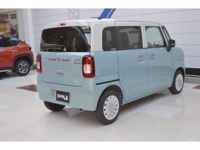 ワゴンRスマイルハイブリッド X 4WD　クリームコーデセーフティサポートスズキコネクト対応9インチ全方位ナビLEDハイブリット4WDセーフティサポート搭載アイドリングストップハイビームアシストLEDライト両側オートスライドドアパーキングセンサー 登録済未使用車 660