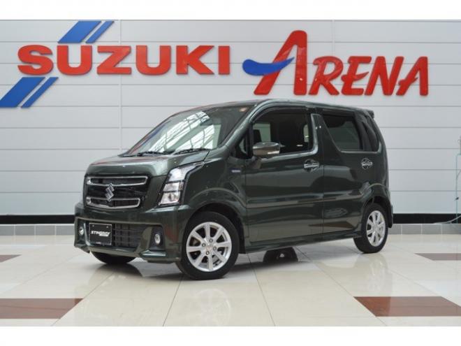 ワゴンRスティングレー ハイブリッド X 4WD　ワンオーナー車ハイブリッド4WDセーフティサポート搭載アイドリングストップ全方位モニター8インチナビTVハイビームアシスト付LEDライトETC横滑り防止装置ヘッドアップディスプレイ 660