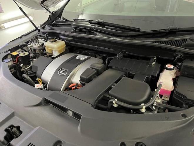 レクサスＲＸ４５０ｈ　Ｆスポーツ　本州仕入　寒冷地仕様　純正ムーンルーフ　レクサスセーフティセンス　ヘッドアップディスプレイ　全方位パノラミックビューモニター　純正２０インチＡＷ　純正１８ＡＷ＋スタッドレスタイヤ付　リア３面フィルム 4WD 3500 5Dr