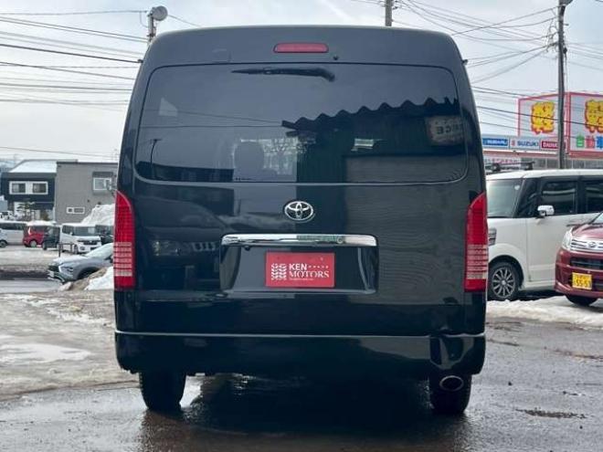 ハイエース2.7 GL ロング ミドルルーフ 4WD　10人乗り　パワステ　パワーウィンドウ　エアコン　社外ナビ　後席モニター　キーレスエントリー　片側スライドドア　盗難防止装置　フロントモデリスタ 2700