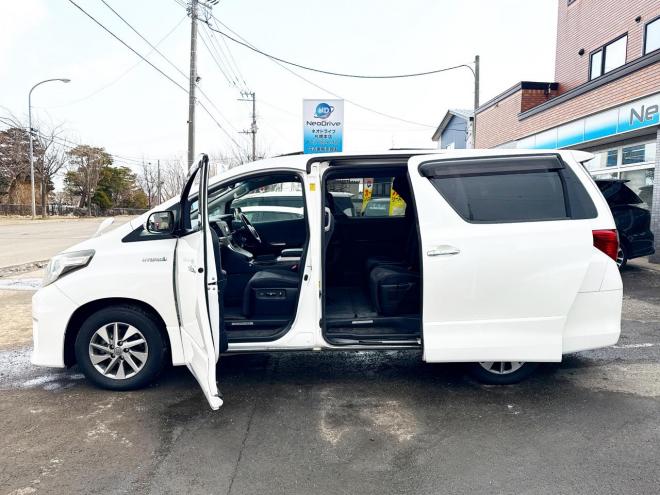 アルファードハイブリッドハイブリッド2.4SR 4WD　ローンが不安な方＜優遇ローン＞　本州仕入 ダブルサンルーフ　純正SDナビTV　両側パワースライド 4WD 2400 5Dr