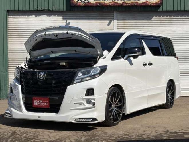 アルファード3.5 SA 4WD　TRDエアロ　クリスタルアイLEDテール　ダウンサス　レザー調シートカバー　アルパインナビ　フリップダウン　スピーカー　デジタルインナーミラー　シュタイナー20インチ　シーケンシャルウィンカー 3500