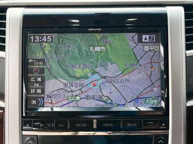 アルファード2.4 240X 4WD　モデリスタエアロ　車高調　ETC　後席モニター　両側電動スライドドア　社外エンジンスターター　パワステ　パワーウィンドウ　純正ナビ　純正アルミ　バックカメラ　キーレスエントリー　3列シート　ABS 2400