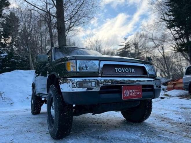 ハイラックスサーフ2.7 SSR-X ワイドボディ 4WD　全塗装済グリーン　リフトアップ　ETC　社外オーディオ　パワステ　パワーウィンドウ　純正アルミホイール　ABS　キーレス　ルーフレール 2700