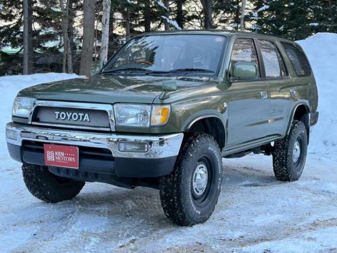 ハイラックスサーフ2.7 SSR-X ワイドボディ 4WD　全塗装済グリーン　リフトアップ　ETC　社外オーディオ　パワステ　パワーウィンドウ　純正アルミホイール　ABS　キーレス　ルーフレール 2700