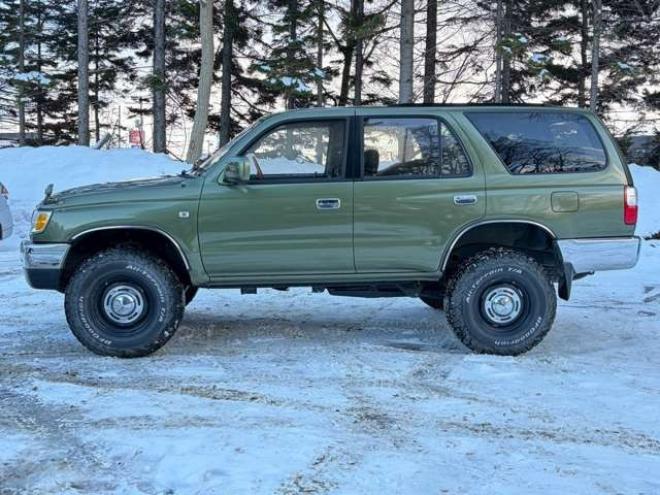 ハイラックスサーフ2.7 SSR-X ワイドボディ 4WD　全塗装済グリーン　リフトアップ　ETC　社外オーディオ　パワステ　パワーウィンドウ　純正アルミホイール　ABS　キーレス　ルーフレール 2700