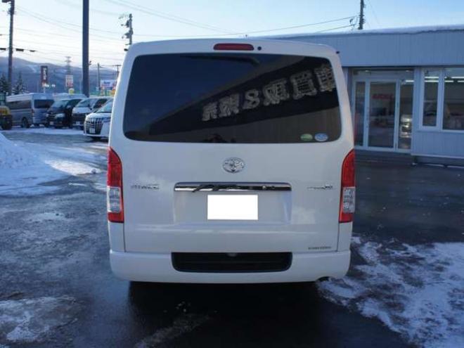 ハイエースバン2.8 スーパーGL ダークプライムII ロングボディ ディーゼルターボ 4WD　ワンオーナー　メモリーナビTV　バックカメラ　ワークエクストラップ17インチAW　ローダウン　415コブラフロントスポイラー　両側パワースライドドア　AC100V　トヨタセーフティセンス　寒冷地仕様 2800