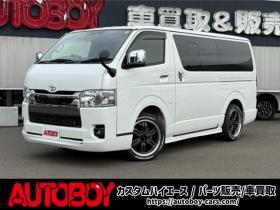 ハイエースバン　2.8 スーパーGL ダークプライムII ロングボディ ディーゼルターボ 4WD　寒冷地仕様 ワンオーナー パノラミックビューモニター デジタルインナーミラー 415COBRA CL-3フロントリップ CL-2サイドステップ　CL-ステップリアバンパー　ステージ2　バッドラッカー18インチアルミ　トーヨーH30 2800
