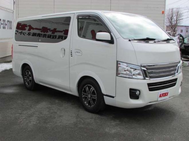 キャラバンNV350 2.5 ライダー プレミアムGX ロングボディ ディーゼルターボ 4WD　純正ナビ/フルセグTV/バックカメラ/ブルートゥース/オートライト/リヤヒーター・クーラー/スマートキー/PUSHスタート/エンジンスターター/ETC 2500
