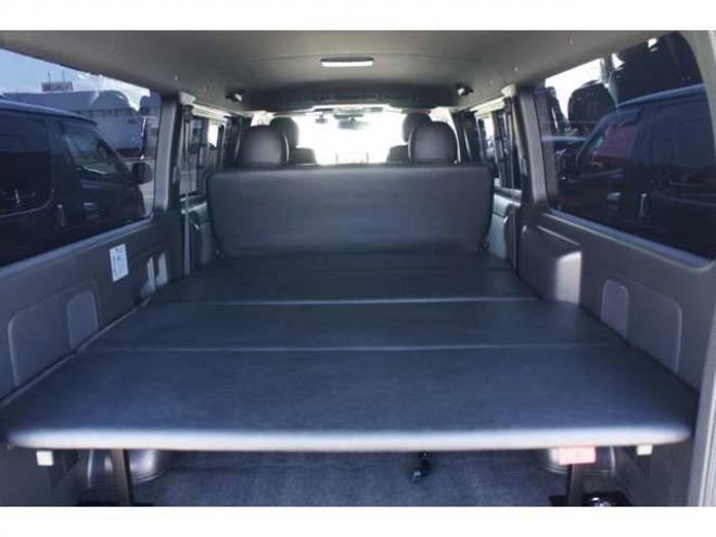 レジアスエース2.8 スーパーGL ダークプライムII ロングボディ ディーゼルターボ 4WD　バン　TRDバンパー&アルパインBIG-X11型　リアヒーター&クーラー　プッシュスタート　スマートキー　　両側スライドドア　ドラレコ　ETC　車線逸脱防止　横滑り防止装置　電動格納ミラー　ベッドキッド 2800