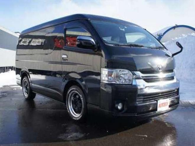 ハイエース2.7 GL ロング ミドルルーフ 4WD　社外メモリーナビTV　バックカメラ　ワークエクストラップ17インチアルミ　415コブラフロントスポイラー　パワースライドドア　LEDヘッドライト　Wエアバック　スマートキー　AC100V 2700