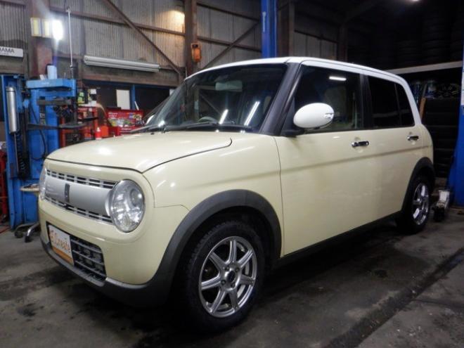 ラパンX 4WD　ナビ　Bluetoothオーディオ　フルセグTV　USB接続　全方位カメラ　衝突軽減ブレーキ　ステアリングスイッチ　ETC　アイドリングストップ　シートヒーター　HID　スマートキー　プッシュスタート 660