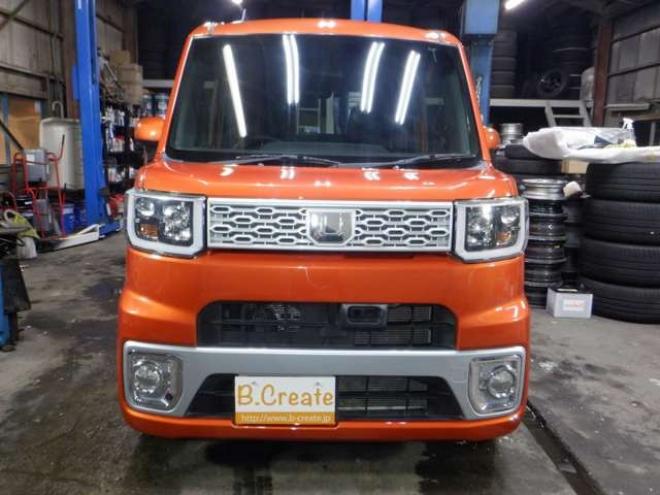 ウェイクG SA 4WD　本州仕入　ナビ　TV　バックカメラ　LEDヘッドライト　両側電動　シートヒーター　スマアシ　ターボ　スマートキー　プッシュスタート　オートライト　ベンチシート　アイドリングストップ　フォグランプ 660