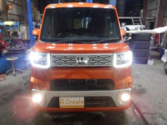 ウェイクG SA 4WD　本州仕入　ナビ　TV　バックカメラ　LEDヘッドライト　両側電動　シートヒーター　スマアシ　ターボ　スマートキー　プッシュスタート　オートライト　ベンチシート　アイドリングストップ　フォグランプ 660