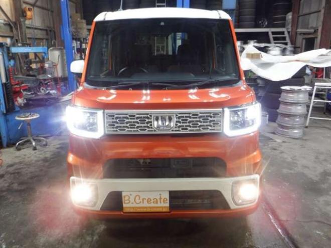 ウェイクG SA 4WD　ナビ・TV・Bカメラ・B/T・両側電動・スマートキープッシュスタート・LEDヘッドライト・ETC・シートヒーター・アイドリングストップ・純正エンスタ・衝突軽減・ベンチシート・ターボ 660