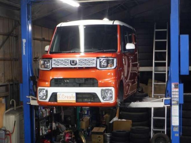 ウェイクG SA 4WD　ナビ・TV・Bカメラ・B/T・両側電動・スマートキープッシュスタート・LEDヘッドライト・ETC・シートヒーター・アイドリングストップ・純正エンスタ・衝突軽減・ベンチシート・ターボ 660