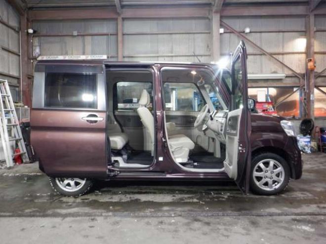 タントXターボ SA 4WD　ナビ・TV・バックカメラ・両側電動・ターボ・スマートキー・プッシュスタート・スマアシ・ライトレベライザー・フォグランプ・純正エンスタ・リア席サンシェード・アイドリングストップ・ベンチシート・ 660