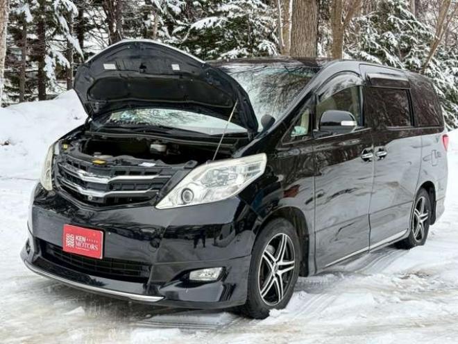 アルファード3.5 350G Lパッケージ 4WD　ETC　後席モニター　両側電動スライドドア　社外エンジンスターター　パワーウィンドウ　パワーバックドア　純正ナビ　　バックカメラ　キーレス　3列シート　ABS 電動シート　シートヒーター　パワステ 3500