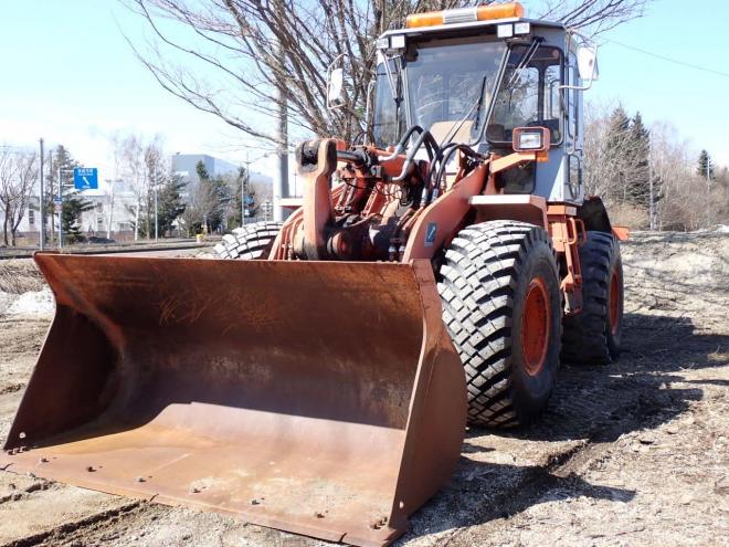 ホイールローダLX120-2　ワンタッチマルチプラウ＆バケット　恵庭ヤード