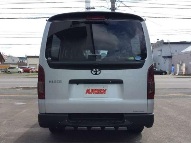 ハイエースバン2.8 DX ロング GLパッケージ ディーゼルターボ 4WD　キーレス　両側スライドドア　フロントフォグランプ　衝突被害軽減システム　車線逸脱防止　横滑り防止装置　パワーヒート　オートマチックハイビーム　バックカメラ　メモリナビ　フルセグTV　　電動格納ミラー 2800