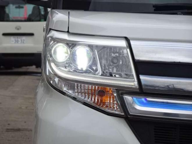 タントカスタム RS トップエディション SAII 4WD　保証1年/走行距離無制限　4WD　ワンオーナー　衝突軽減ブレーキシステム　両側パワースライドドア　純正ナビ　地デジ　バックカメラ　HDMI入力　純正エンジンスターター　LEDヘッドライト　ハーフレザーシート 660