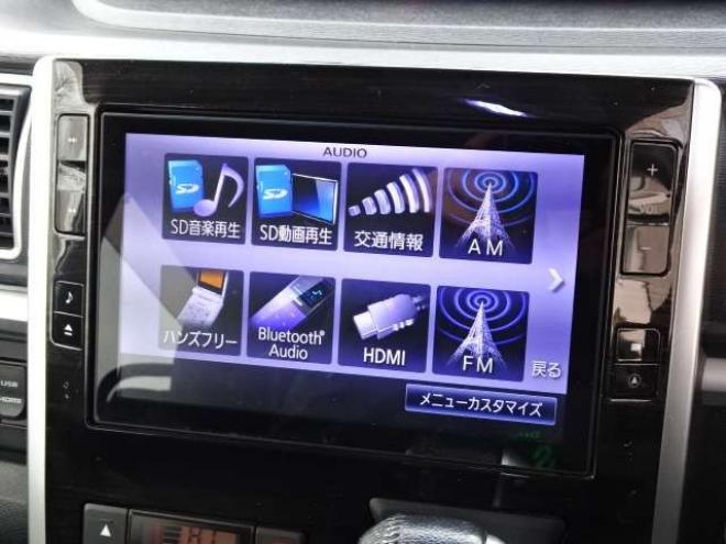 タントカスタム RS トップエディション SAII 4WD　保証1年/走行距離無制限　4WD　ワンオーナー　衝突軽減ブレーキシステム　両側パワースライドドア　純正ナビ　地デジ　バックカメラ　HDMI入力　純正エンジンスターター　LEDヘッドライト　ハーフレザーシート 660