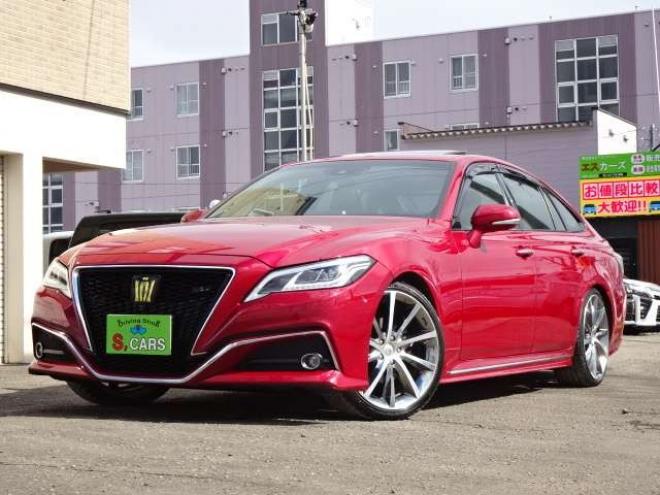 クラウンハイブリッド 2.5 RS アドバンス Four 4WD　保証付2年/走行距離無制限　4WD　ローダウン　クレンツェ20AW　サンルーフ BCM セーフティセンスLEDヘッドライト　メーカーナビ　全方位カメラ　純正エンジンスターター ハーフレザーシート　デジタルインナーミラー 2500