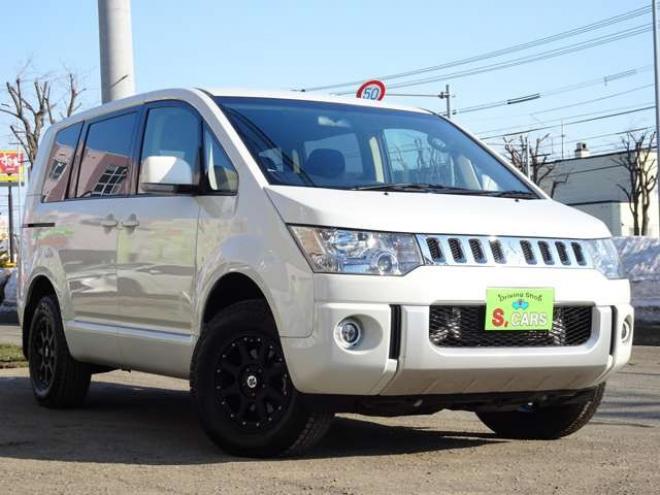 デリカD：5 2.2 D パワーパッケージ ディーゼルターボ 4WD　本州車　保証1年/走行距離無制限　4WD　ディーゼルターボ　両側パワースライドドア　MLJ/XTREME16インチアルミ　純正HID　スマートキー　ビルトインETC　中古冬タイヤ付き　前席シートヒーター 2300