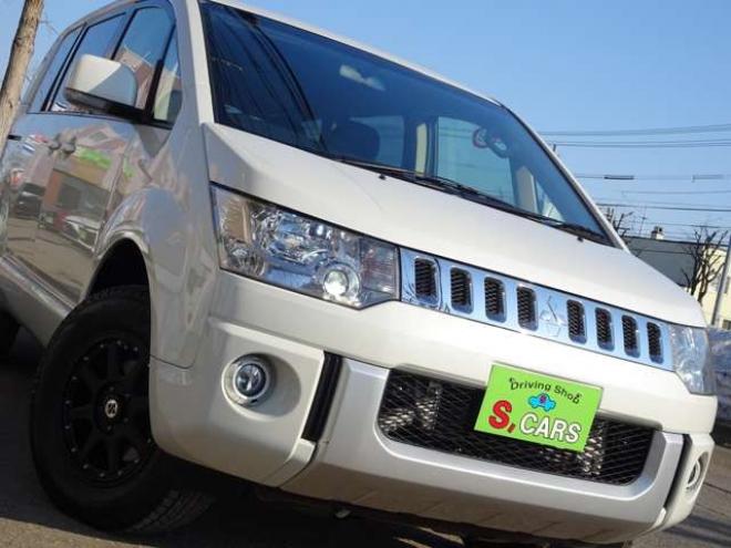 デリカD：5 2.2 D パワーパッケージ ディーゼルターボ 4WD　本州車　保証1年/走行距離無制限　4WD　ディーゼルターボ　両側パワースライドドア　MLJ/XTREME16インチアルミ　純正HID　スマートキー　ビルトインETC　中古冬タイヤ付き　前席シートヒーター 2300