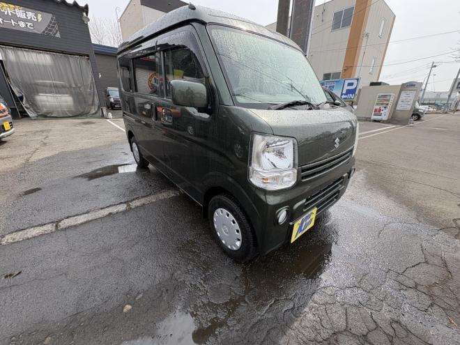 エブリィEVERY 4WD JOIN TURBO　寒冷地仕様 　リアヒーター　TURBO フォグランプ　フルセグナビBluetooth　ETC　AUTOライト　　バイザー　スタットレス　エンジンオイル交換　　ATF交換 4WD 660 ５Dr