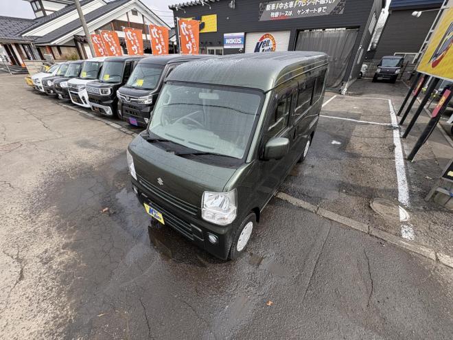 エブリィEVERY 4WD JOIN TURBO　寒冷地仕様 　リアヒーター　TURBO フォグランプ　フルセグナビBluetooth　ETC　AUTOライト　　バイザー　スタットレス　エンジンオイル交換　　ATF交換 4WD 660 ５Dr