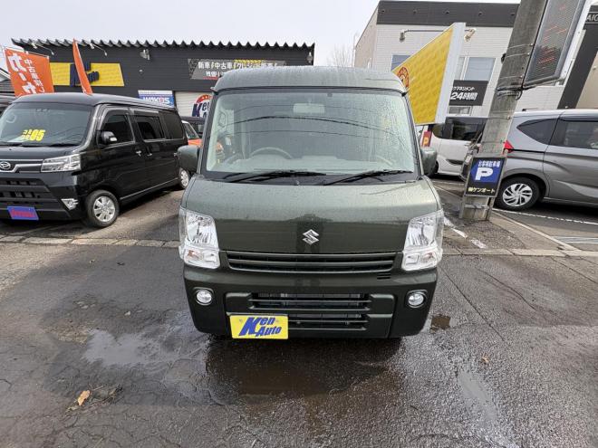 エブリィEVERY 4WD JOIN TURBO　寒冷地仕様 　リアヒーター　TURBO フォグランプ　フルセグナビBluetooth　ETC　AUTOライト　　バイザー　スタットレス　エンジンオイル交換　　ATF交換 4WD 660 ５Dr