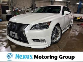 レクサス　LSハイブリッド 600h バージョンC Iパッケージ 4WD　WALD&モデリスタエアロ・左右出しマフラー・20インチAW・エアサスコントローラー・ブラックレザー・パワートランク・純正HDDナビ・バックモニター・純正エンジンスターター・カードキー 5000