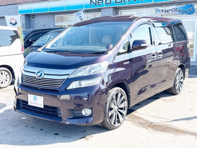 ヴェルファイアハイブリッド2.4X 4WD　ローンが不安な方＜優遇ローン＞　本州仕入　サンルーフ　社外20AW　両側パワスラ 4WD 2400 5Dr