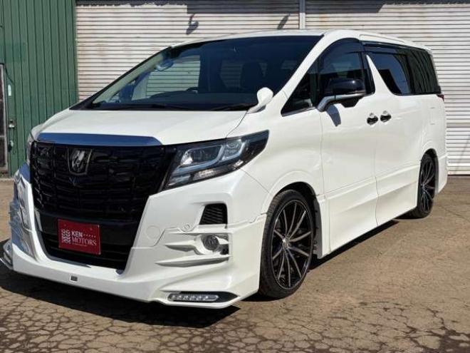 アルファード3.5 SA 4WD　TRDエアロ　クリスタルアイLEDテール　ダウンサス　レザー調シートカバー　アルパインナビ　フリップダウン　スピーカー　デジタルインナーミラー　シュタイナー20インチ　シーケンシャルウィンカー 3500